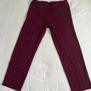 Susan Graver Red Dress Pants Straight-Leg